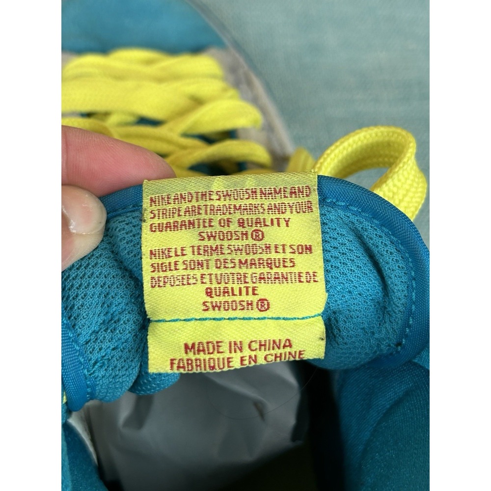 NIKE Blazer Hi VTG 2009 Metallic Platinum Grass Blue Yellow Women's Size 9 - Picture 12 of 12